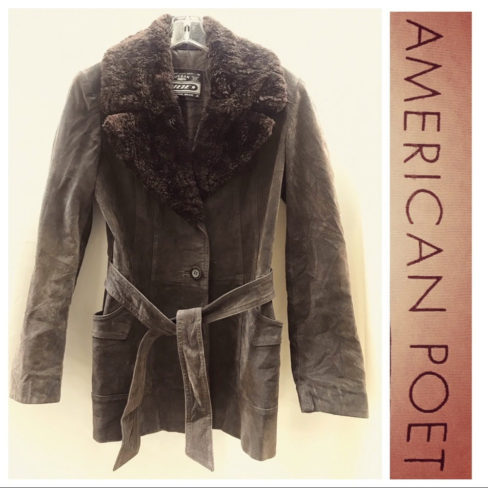 ♦️VINTAGE♦️Chocolate Brown SUEDE COAT